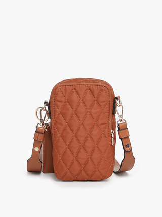 Parker Quilted 3 Compartment Crossbody w/ Pouch | M2080QLT : Chocolate - Bray and Em Boutique