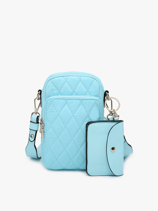Parker Quilted 3 Compartment Crossbody w/ Pouch | M2080QLT : Chocolate - Bray and Em Boutique