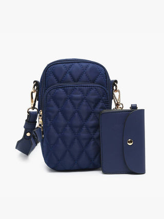 Parker Quilted 3 Compartment Crossbody w/ Pouch | M2080QLT : Chocolate - Bray and Em Boutique