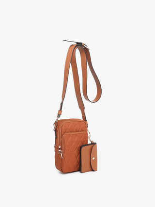 Parker Quilted 3 Compartment Crossbody w/ Pouch | M2080QLT : Navy - Bray and Em Boutique