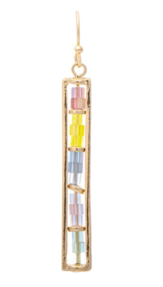 Pastel Beaded Bar Earring - Bray and Em Boutique