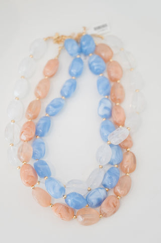 Pastel Oval Bead Necklace - Bray and Em Boutique