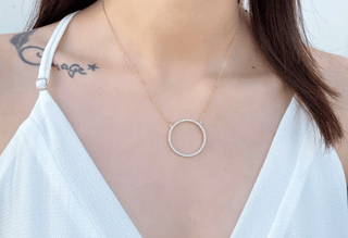 Pavè Circle Necklace - Bray and Em Boutique
