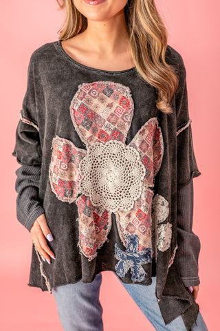 Pave The Way Flower Front Top - Bray and Em Boutique