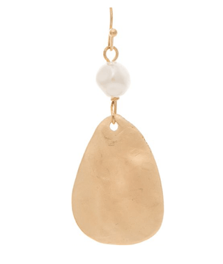 Pearl Paddle Shape Earring - Bray and Em Boutique