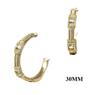 Pearl & Shine Detailed Hoops - Bray and Em Boutique