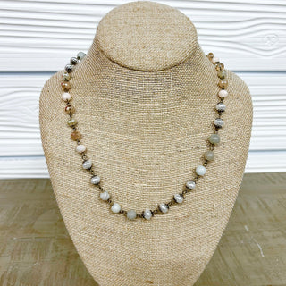 Pearl & Stone Bead Necklace - Bray and Em Boutique