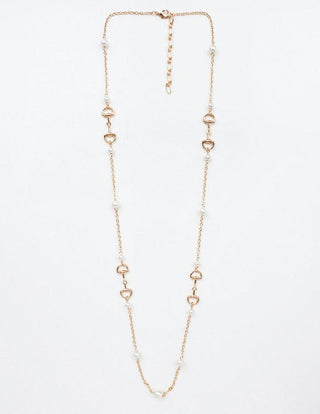 Pearls & Horsebit Station Necklace - Bray and Em Boutique