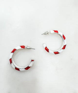 Peppermint Swirl Hoop Earring - Bray and Em Boutique