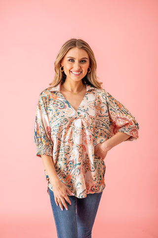 Perfect Paisley Color Combo Blouse - Bray and Em Boutique