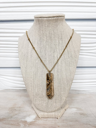 Perfect You Chain and Link Stone Pendant Necklace - Bray and Em Boutique