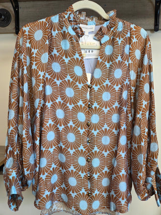 Petal Charm Puff Sleeve Blouse - Bray and Em Boutique