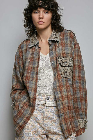 Plaid & Pretty Contrast Shirt - Bray and Em Boutique