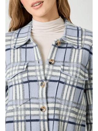 Plaid Trails Shacket - Bray and Em Boutique