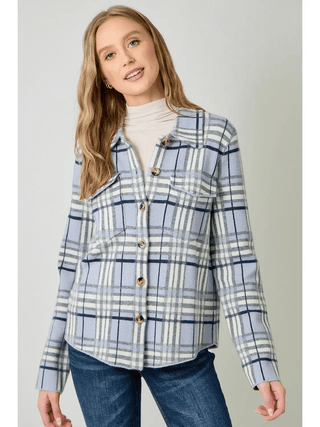 Plaid Trails Shacket - Bray and Em Boutique