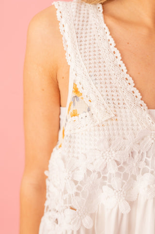 Playful Haven Floral Lace Tank Top - Bray and Em Boutique