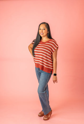 Playful Side Stripe Sweater - Bray and Em Boutique
