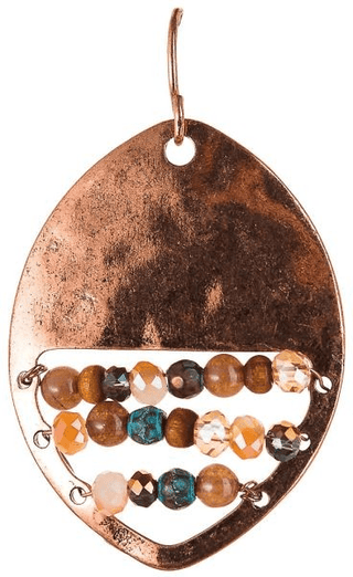 Prettiest Me Mixed Bead Copper Earring - Bray and Em Boutique