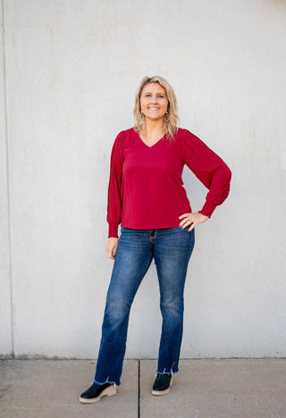 Pretty Pleated Blouse - Bray and Em Boutique