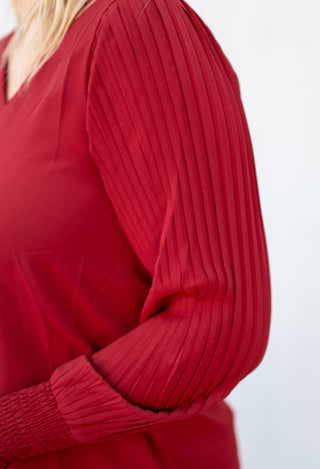 Pretty Pleated Blouse - Bray and Em Boutique