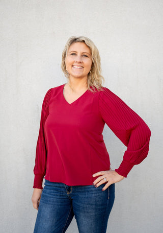 Pretty Pleated Blouse - Bray and Em Boutique
