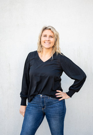 Pretty Pleated Blouse - Bray and Em Boutique