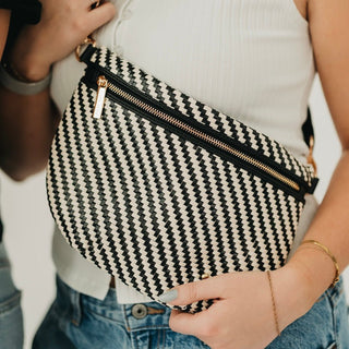 PRETTY SIMPLE - ARRAY: Diagonal Woven Westlyn Bum Bag - Bray and Em Boutique