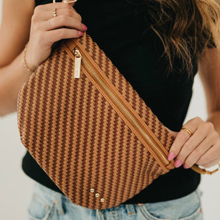 PRETTY SIMPLE - ARRAY: Diagonal Woven Westlyn Bum Bag - Bray and Em Boutique