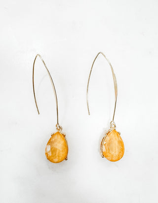 Pure Treasures Stone Fishhook Earrings - Bray and Em Boutique