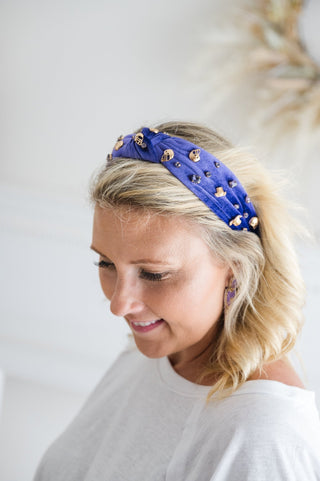 Purple Love Football Headband - Bray and Em Boutique