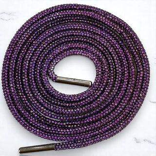 Purple Reign Rhinestone Gameday Shoelaces - Bray and Em Boutique