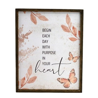 Purpose in Your Heart Framed Sign - Bray and Em Boutique