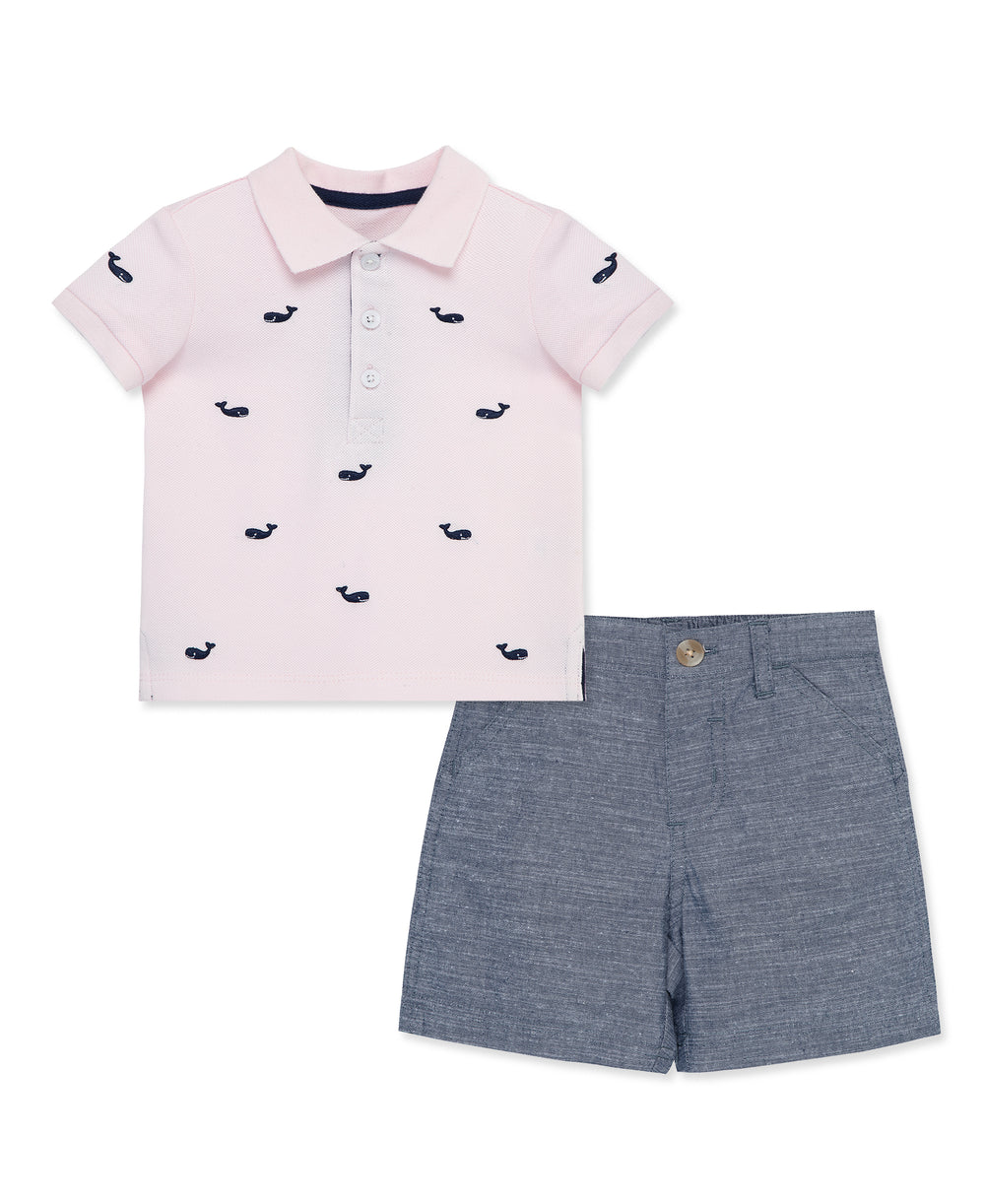 Whale Of A Party Polo and Short Set