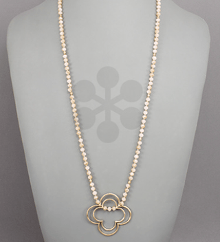 Quatrefoil and Beaded Necklace - Bray and Em Boutique