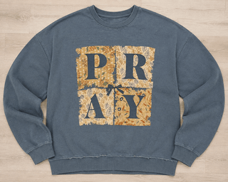 Quilted PRAY Melange Hi-Lo Fleece - Bray and Em Boutique