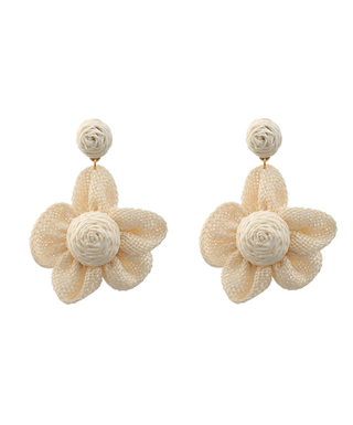 Raffia Flower Earring - Bray and Em Boutique