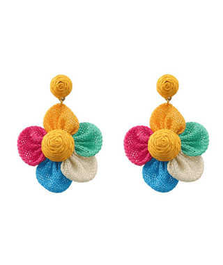 Raffia Flower Earring - Bray and Em Boutique