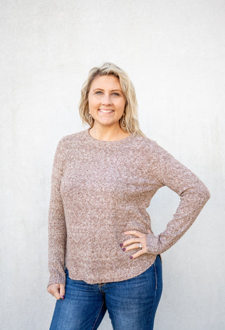 Reach Out Heathered Sweater - Bray and Em Boutique