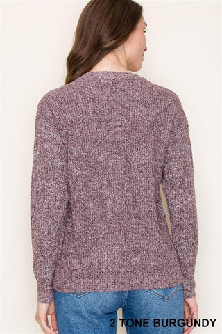Reach Out Heathered Sweater - Bray and Em Boutique