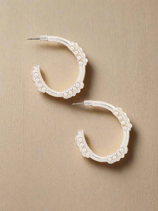 Recent Discovery Pearl Cluster Hoop Earring - Bray and Em Boutique