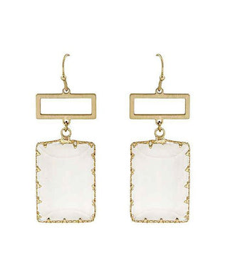 Rectangular Glass Earring - Bray and Em Boutique
