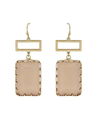 Rectangular Glass Earring - Bray and Em Boutique
