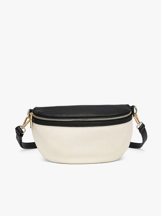 Regina Faux Suede Sling Bag w/ Vegan Leather Trim | M2882 : Brown - Bray and Em Boutique