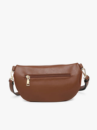 Regina Faux Suede Sling Bag w/ Vegan Leather Trim | M2882 : Garnet - Bray and Em Boutique
