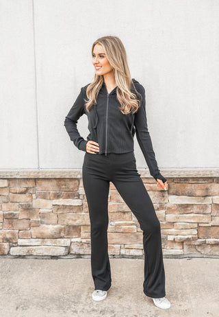 Relax With Me Ribbed Lounge Hoodie - Bray and Em Boutique