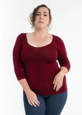 Reversible 3/4 Sleeve Top - Bray and Em Boutique