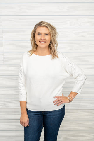 Rhinestone Love Sweater - Bray and Em Boutique