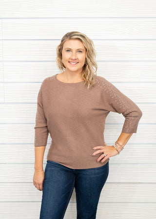 Rhinestone Love Sweater - Bray and Em Boutique