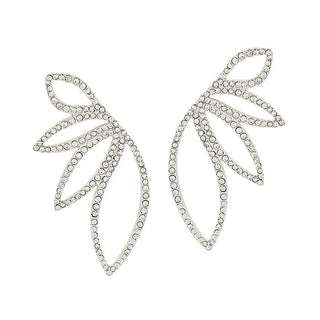 Rhinestone Metal Flower Shaped Earring - Bray and Em Boutique