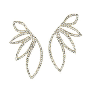 Rhinestone Metal Flower Shaped Earring - Bray and Em Boutique